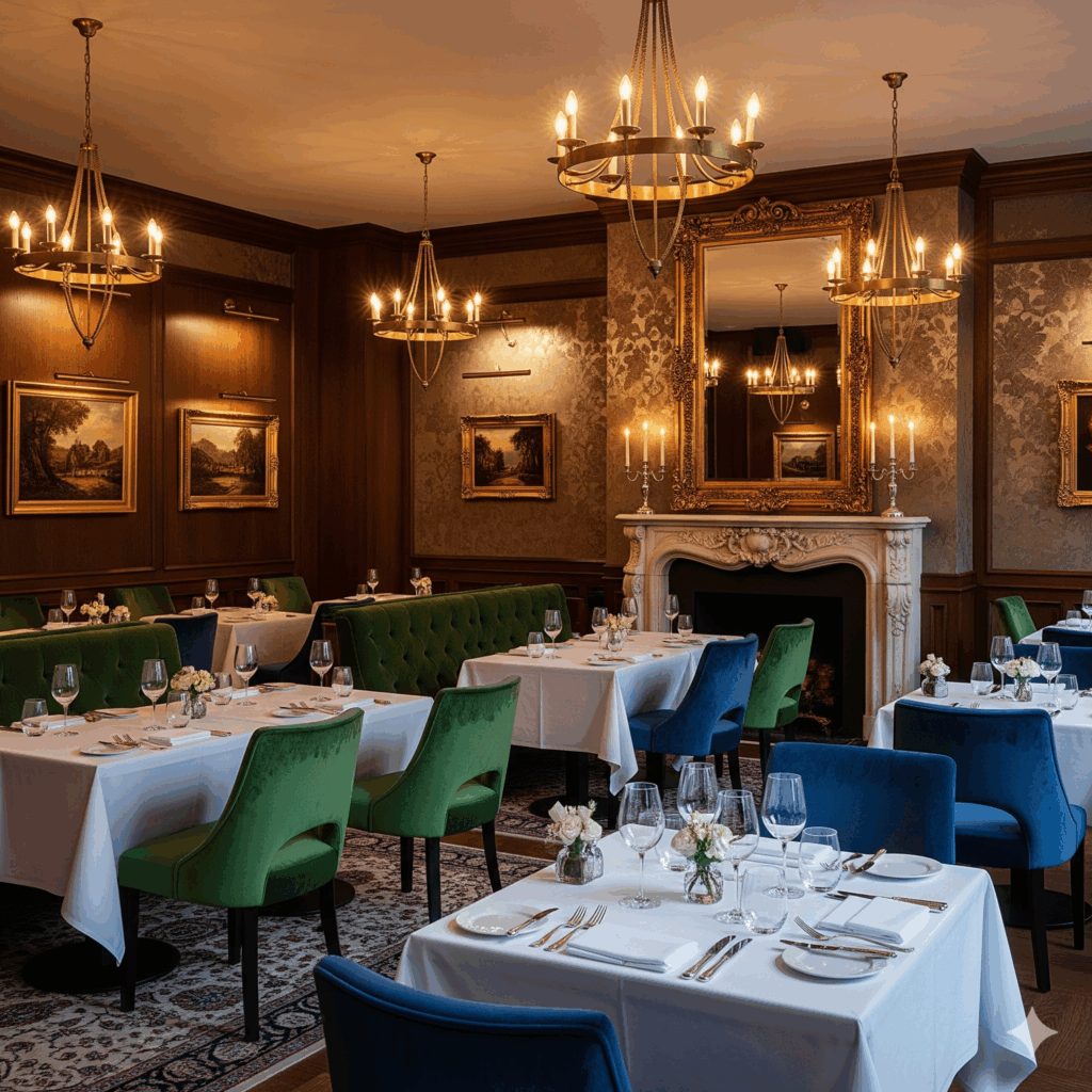 interior view of famous restaurant in hyderabad
