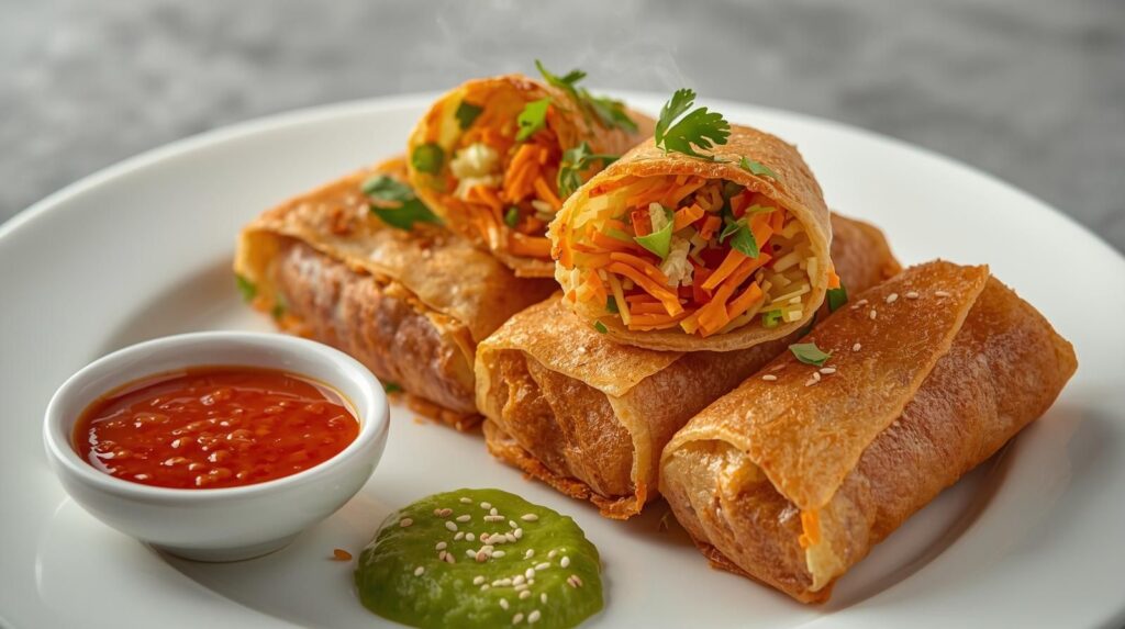 order a veg roll in famous restorent in hyderaad